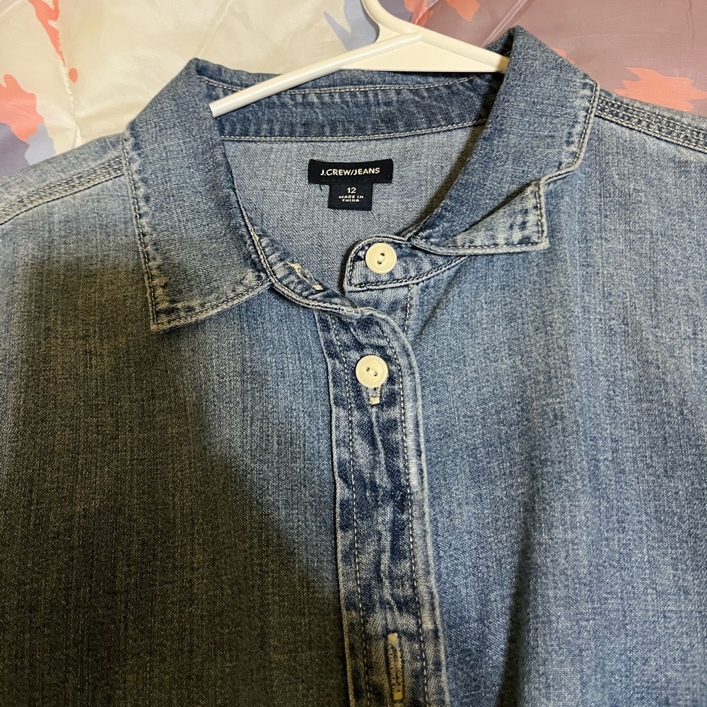 Womens size 12 denim J Crew Button down